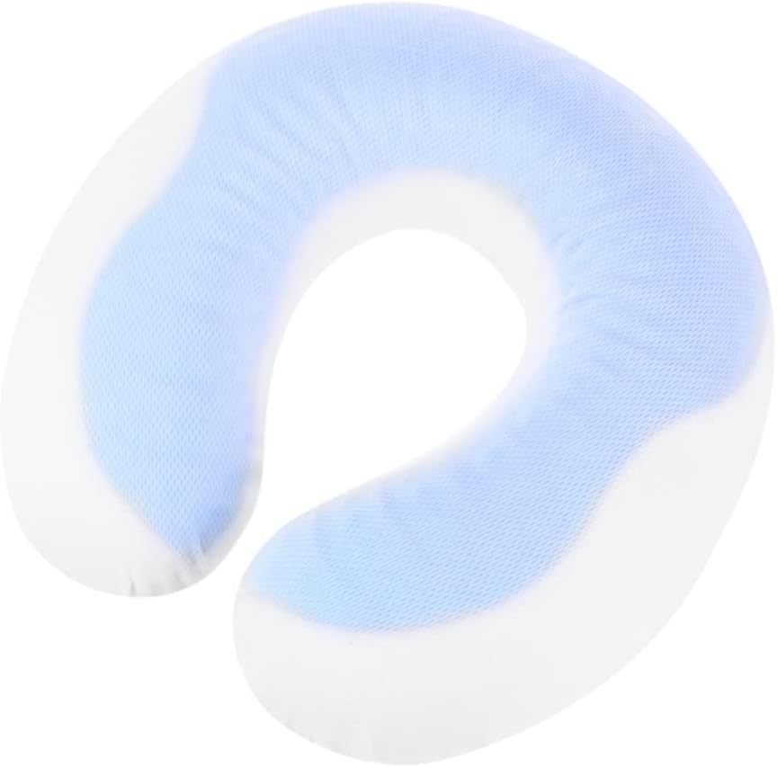 Cooling Gel Neck Pillow for Travel - Memory Foam U-Shape, Neck Comfort & Support