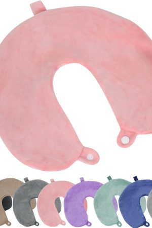Travel Neck Pillow Cover - Replacement Case, Pure, Soft & Smooth, Washable (Cover Only, No Filler)