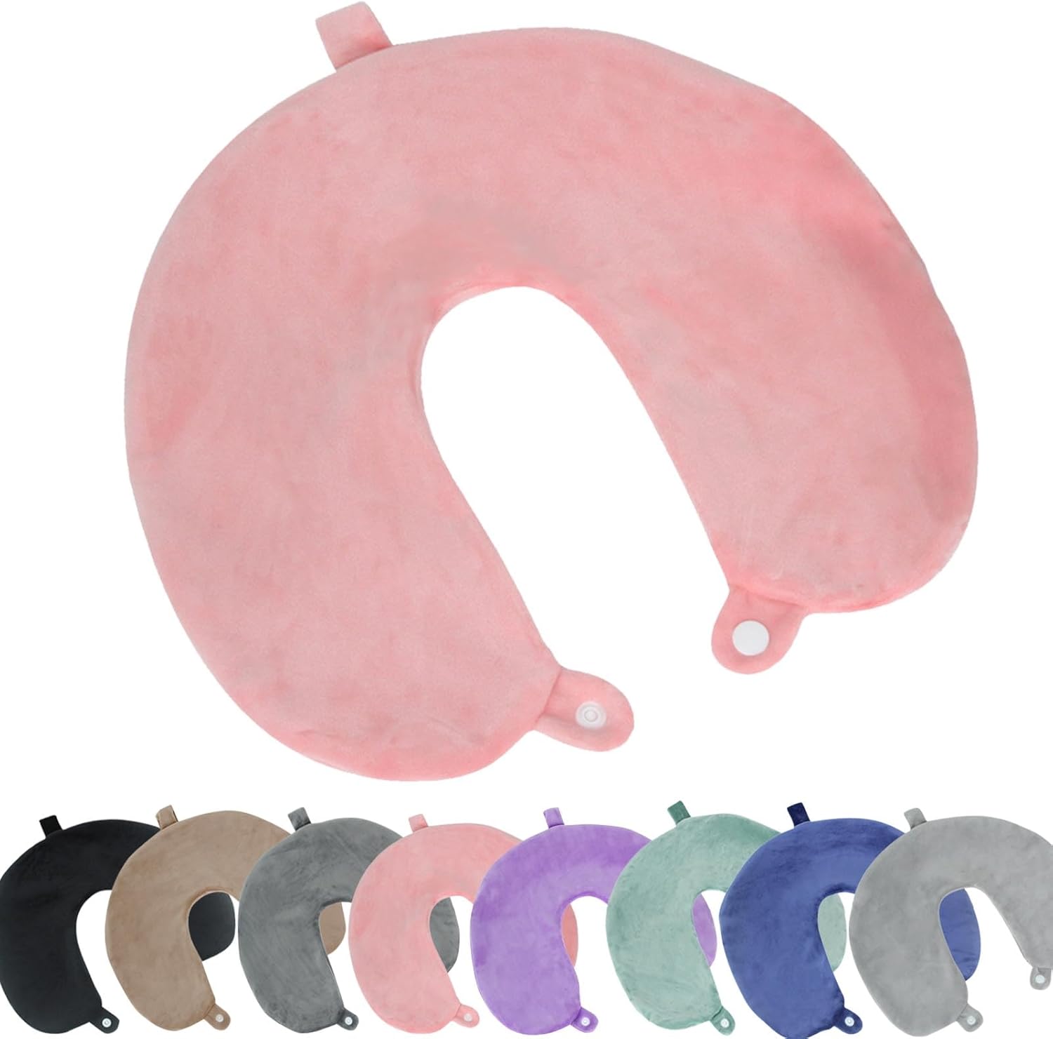 Travel Neck Pillow Cover - Replacement Case, Pure, Soft & Smooth, Washable (Cover Only, No Filler)