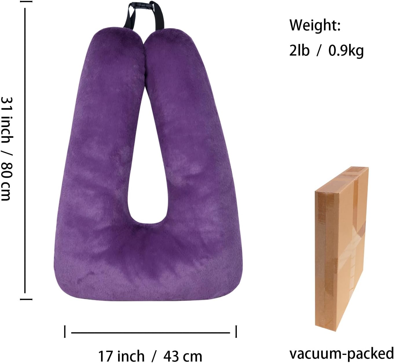 U-Shaped Travel Neck Pillow for Car Back Seat - Cushion for Family Sleeping, Adults & Children, Head, Neck & Body Support for Long Journeys - Image 2