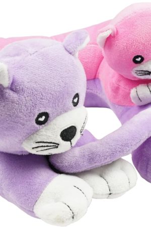 Kids Airplane Neck Pillow - Cute Animal Pal (Kittens) for Neck Support on Planes, Trains & Cars
